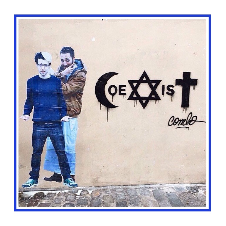 coexist street art exposition combo / noty aroz galerie artichaut nantes archichaut blog