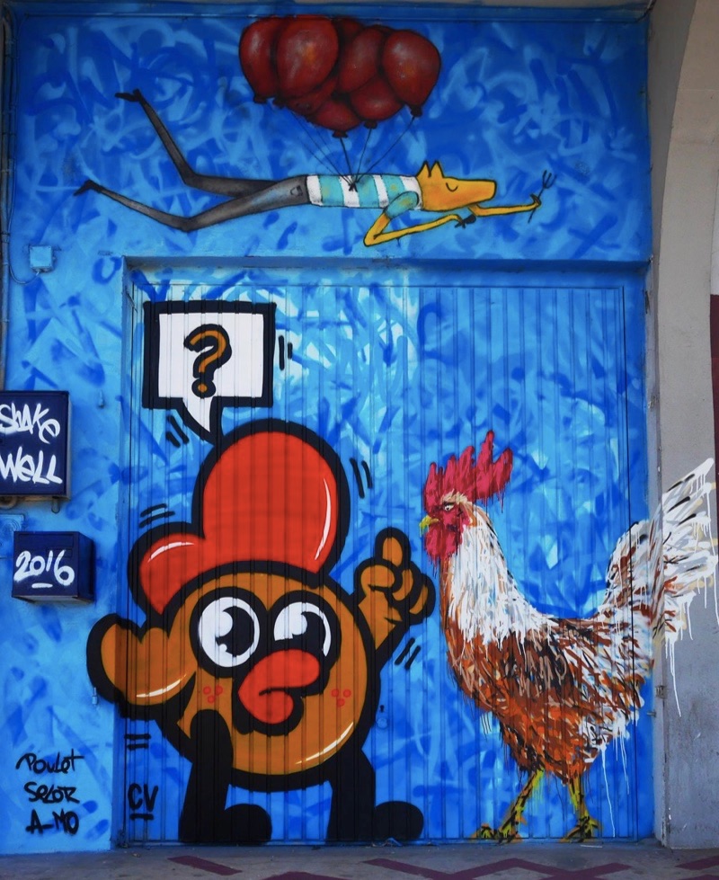 collab poulet semor fresque bordeaux amo expo street art artichaut nantes graffiti tag galerie