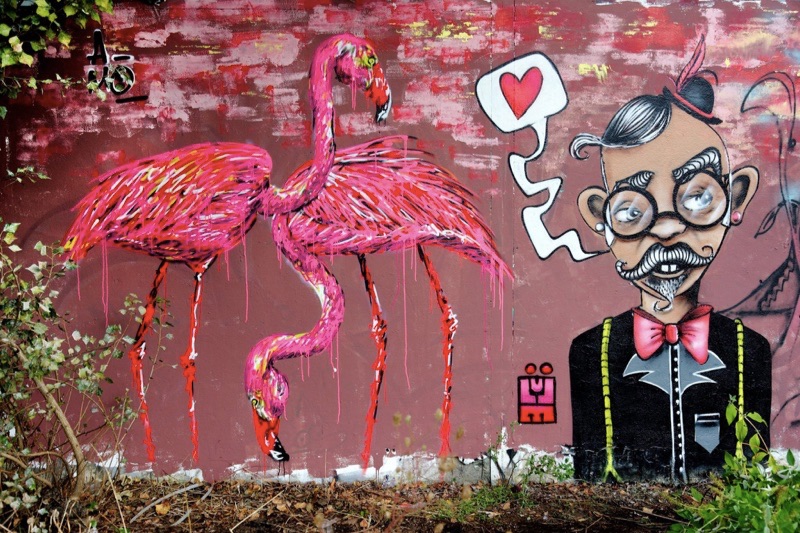collab flamands roses fresque bordeaux amo expo street art artichaut nantes graffiti tag galerie