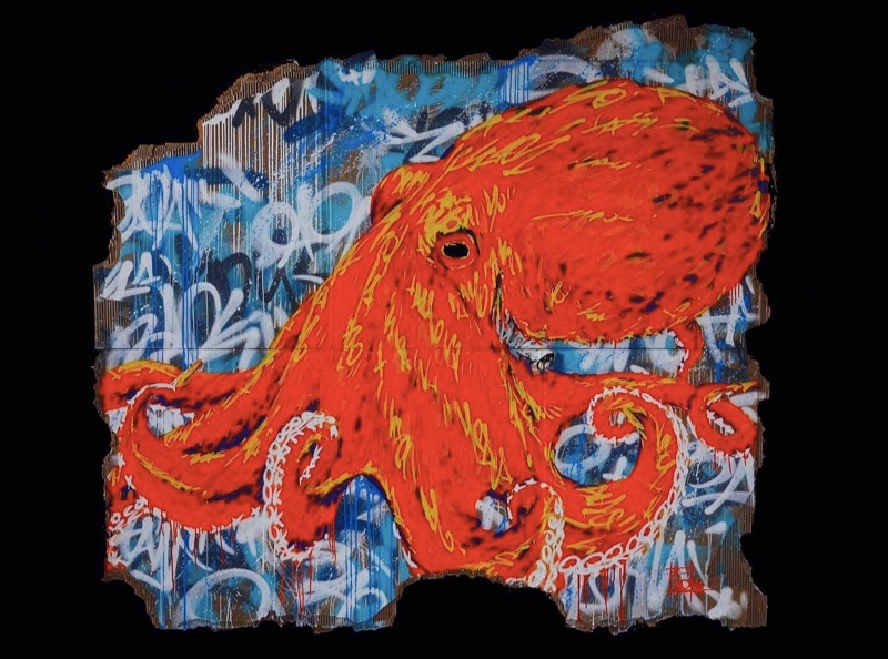 pieuvre amo expo street art artichaut nantes graffiti tag galerie