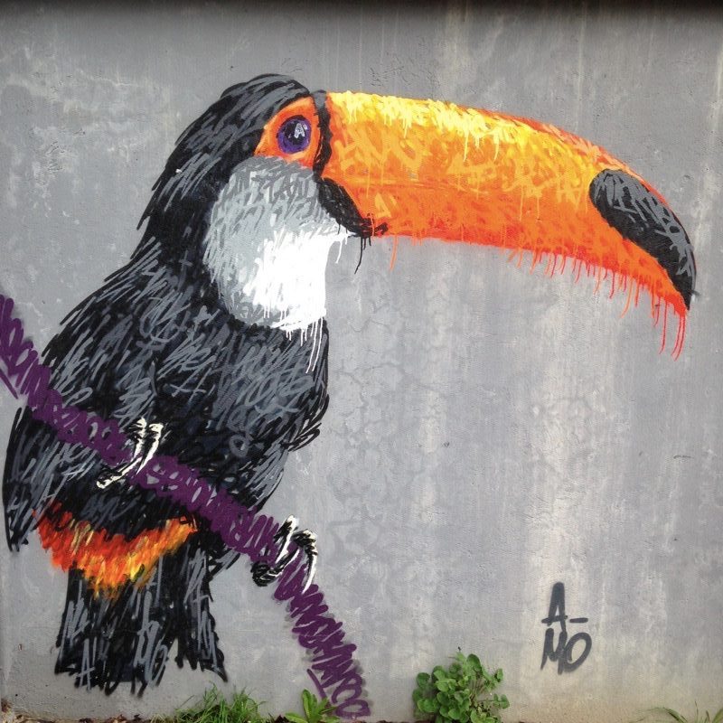 toucan amo expo street art artichaut nantes graffiti tag galerie